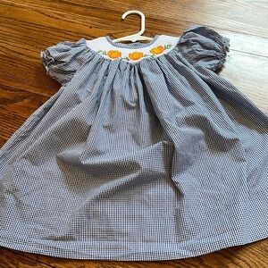 Smocked 18m pumpkin dress